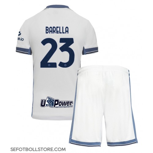 Inter Milan Nicolo Barella #23 Replika babykläder Bortaställ Barn 2024-25 Kortärmad (+ korta byxor)